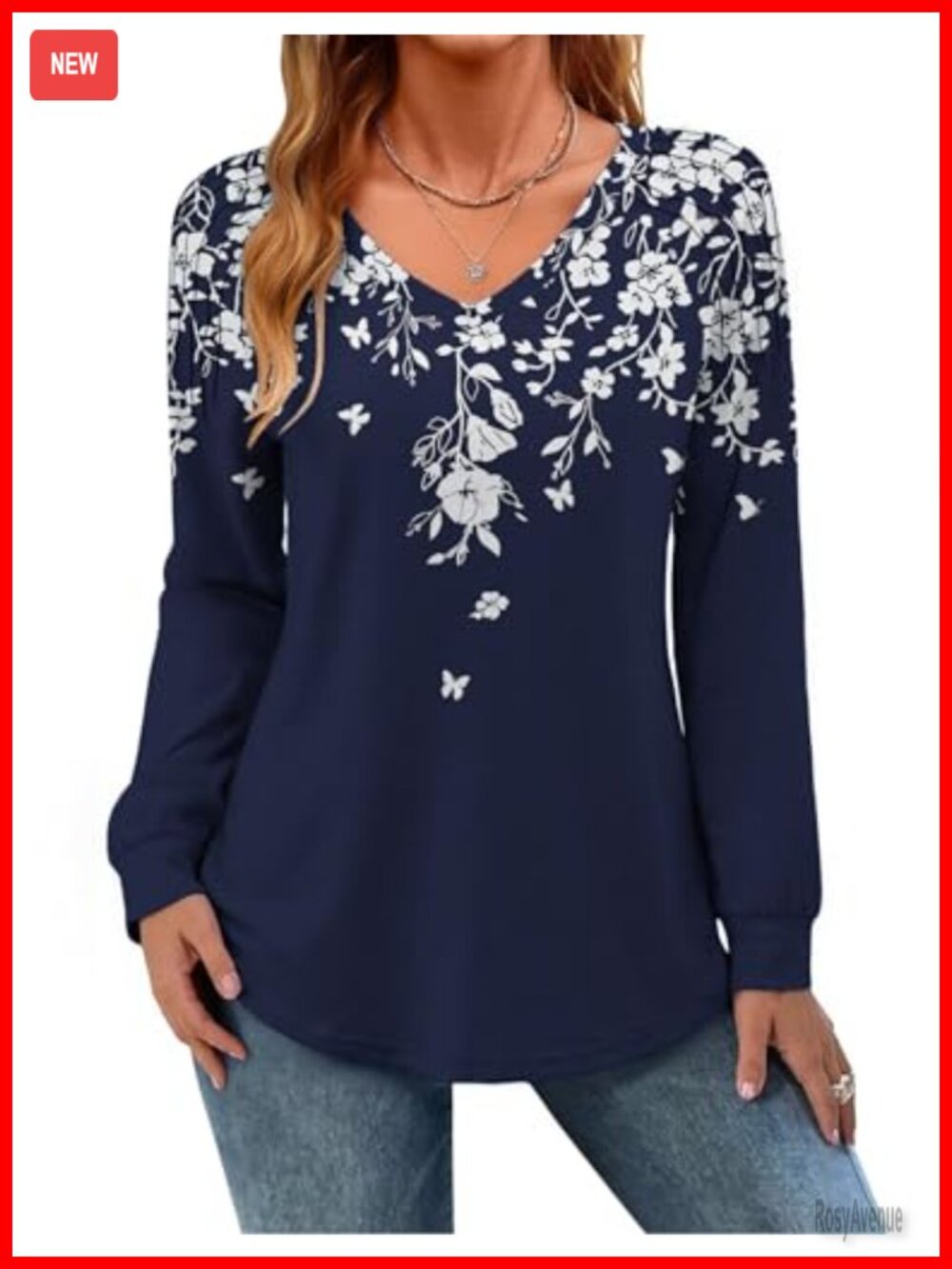 Womens Long Sleeve V Neck Pleated Tunic Top Dressy Casual Blouse